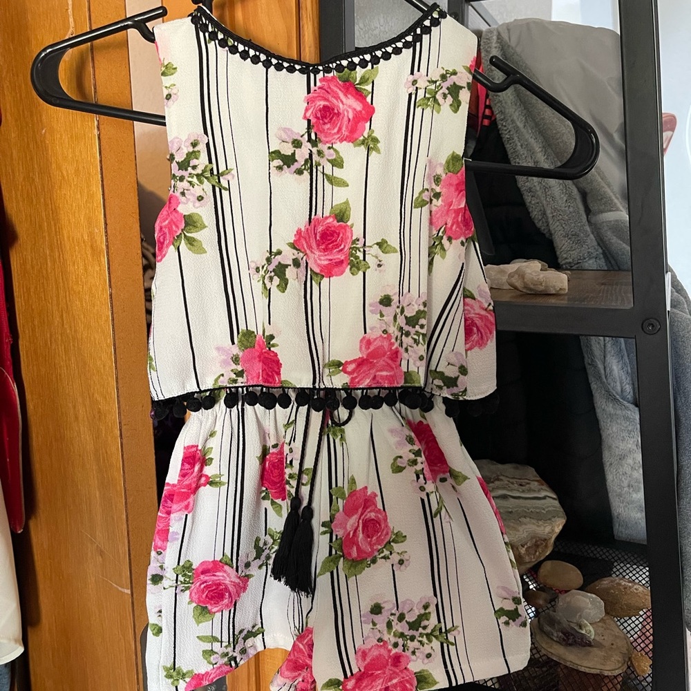 Girls Size 4 Floral Romper